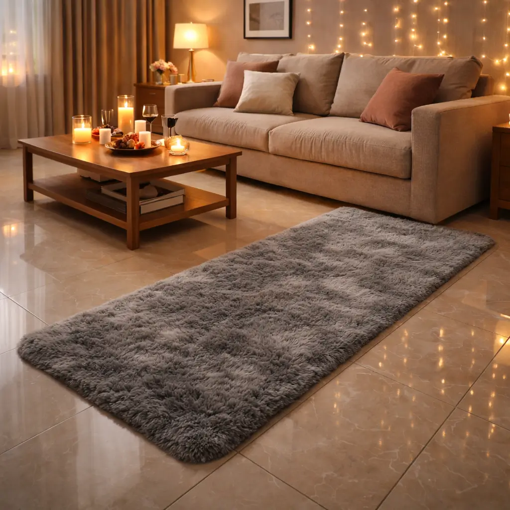 Runner rug making room look bigger visually